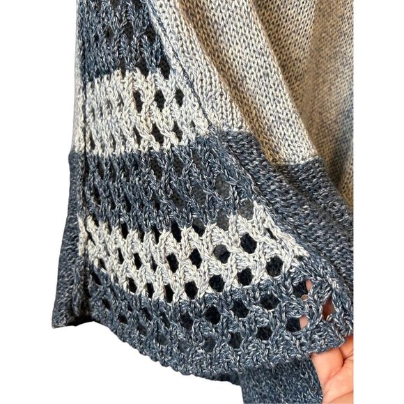 Chico's Gray and Blue Crew Neck Sweater - Picture 3 of 6